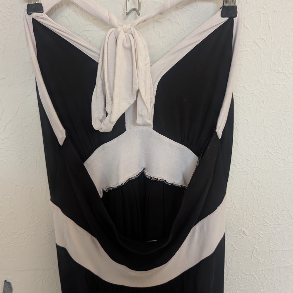 Calvin Klein Black and White Maxi Dress - Picture 3 of 4